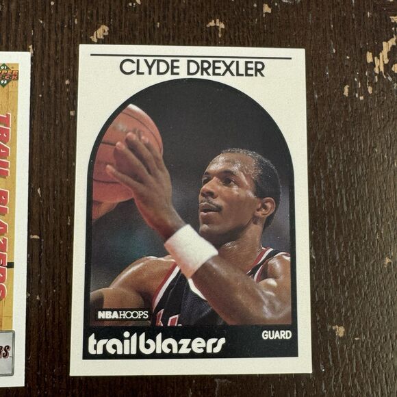 Clyde Drexler 12 Card Lot Trail Blazers Hornets NBA Basketball 2x HOF Dream Team - Picture 6 of 12